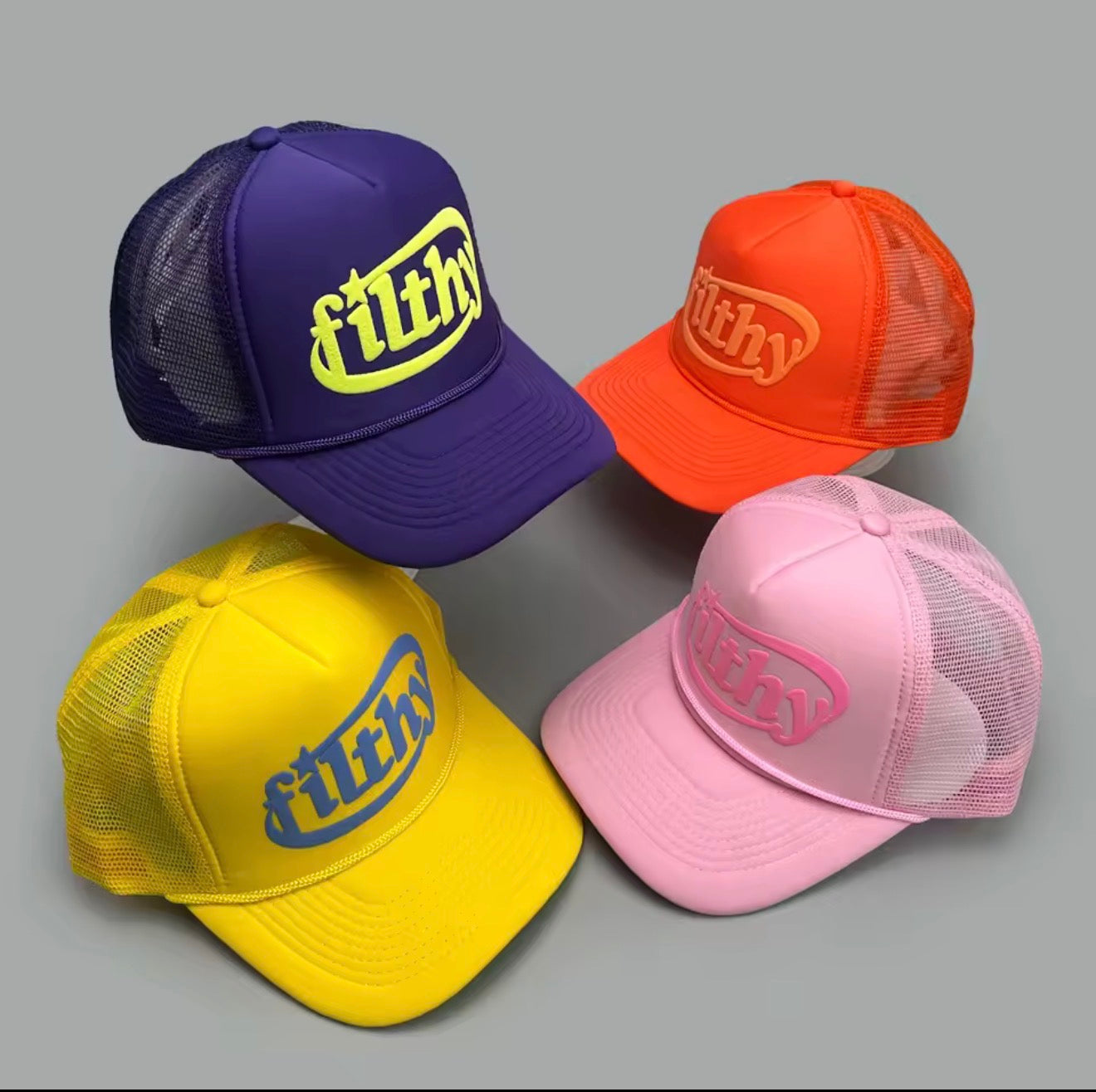 Color Block filthy Letters Baseball Hats New Unisex