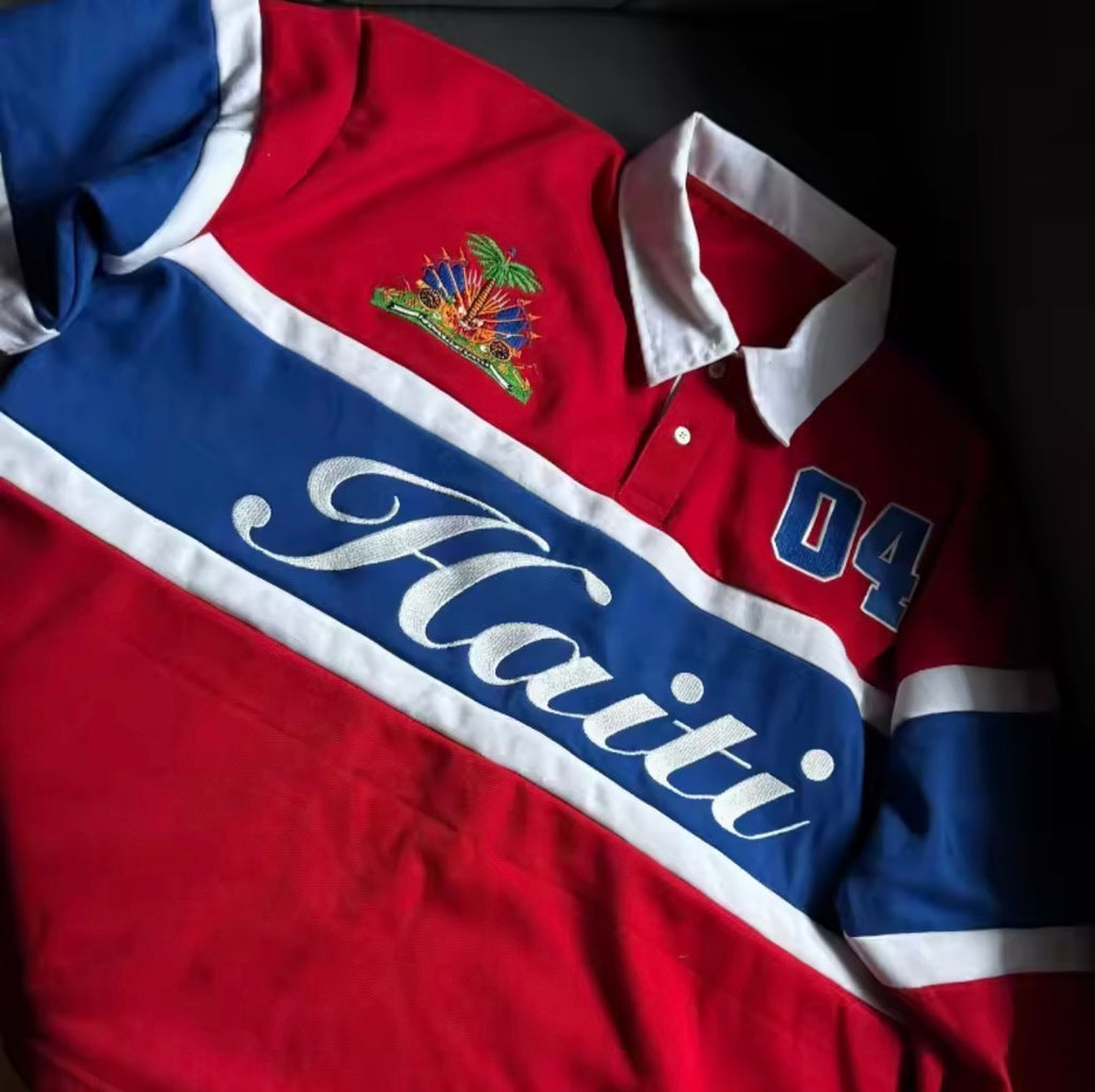 Mens Polo Shirt  Streetwear Haiti Casual Unisex Fashion