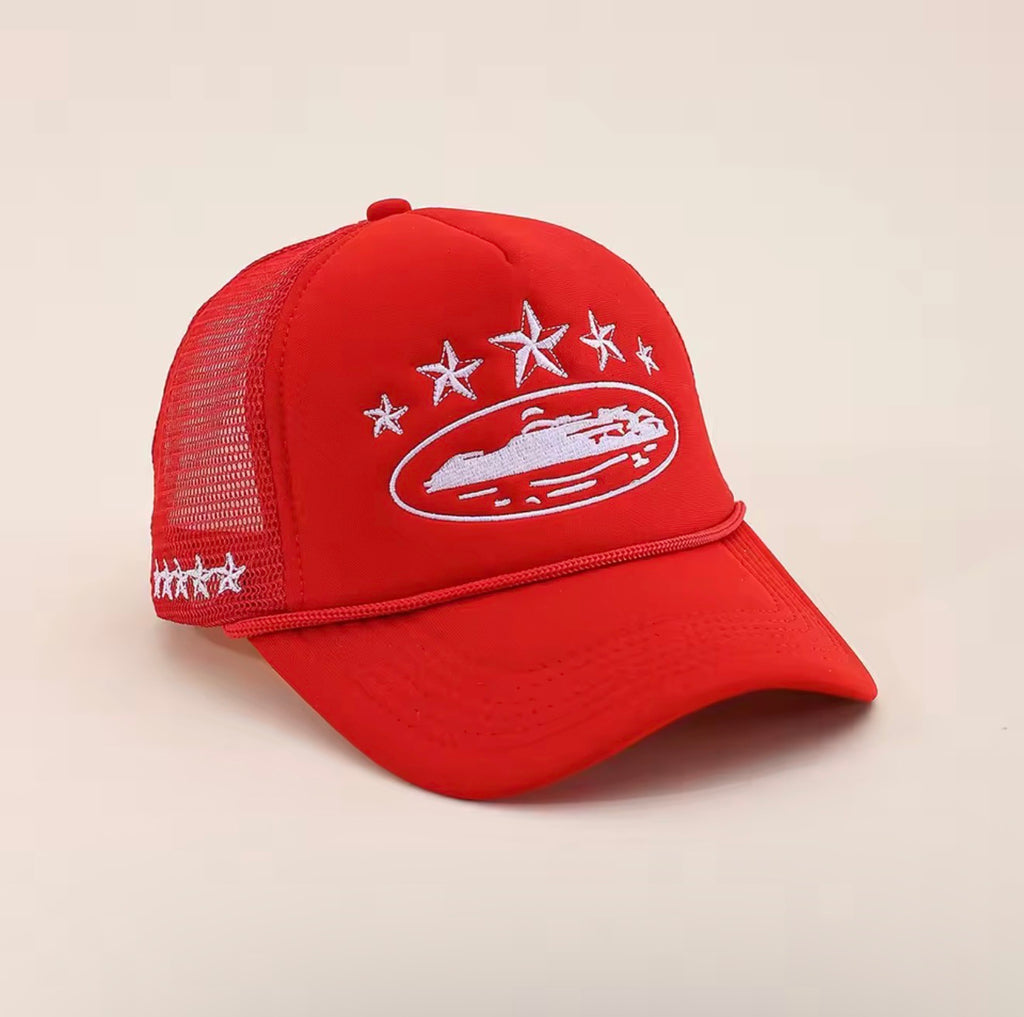 Men Women Cap Pentagram Embroidery Baseball Net Caps Spring Summer