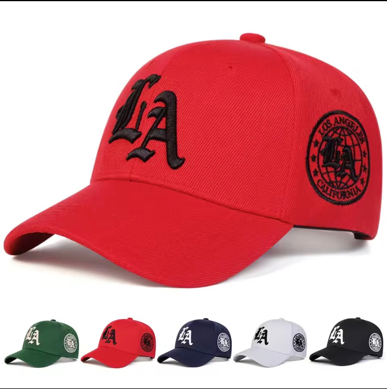 Unisex la embroidered baseball caps outdoor hat