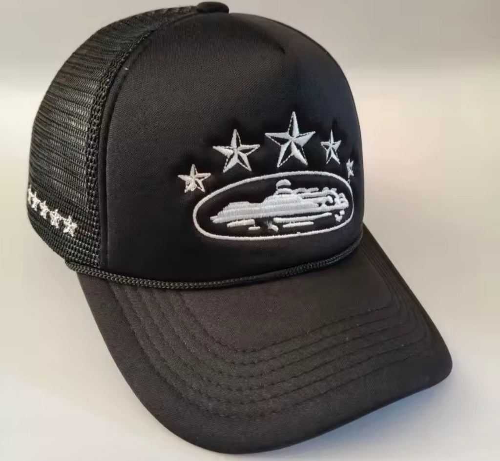Men Women Cap Pentagram Embroidery Baseball Net Caps Spring Summer